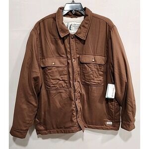 Marmot Mountain Works NWT‎ Ridgefield Sherpa Flannel Shirt Jacket Brown Mens XXL